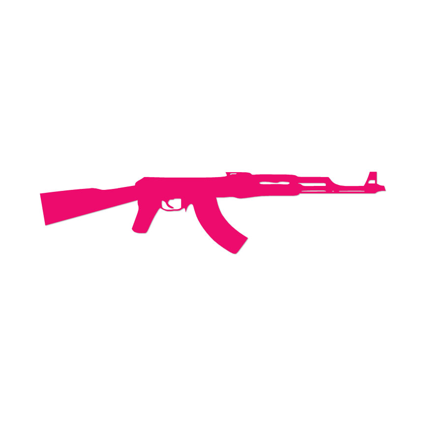 トイガン VINYL AK47 Gun Rifle - Vinyl Decal Sticker - Multiple Colors & Sizes